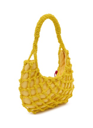 Detail View - Click To Enlarge - ROSANTICA - Nodi Codette Beaded Satin Hobo Bag