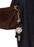 Front View - Click To Enlarge - ROSANTICA - Fiore Crystal Bag Charm