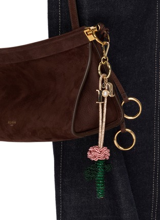 Front View - Click To Enlarge - ROSANTICA - Rosa Crystal Bag Charm