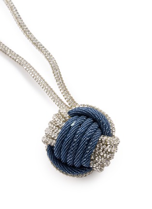Detail View - Click To Enlarge - ROSANTICA - Nodo Crystal Denim Bag Charm