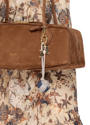 Front View - Click To Enlarge - ROSANTICA - Nodo Crystal Denim Bag Charm