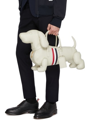 Figure View - Click To Enlarge - THOM BROWNE - Hector Pebble Grain Leather Bag