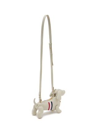 Detail View - Click To Enlarge - THOM BROWNE - Mini Hector Grained Leather Crossbody Bag