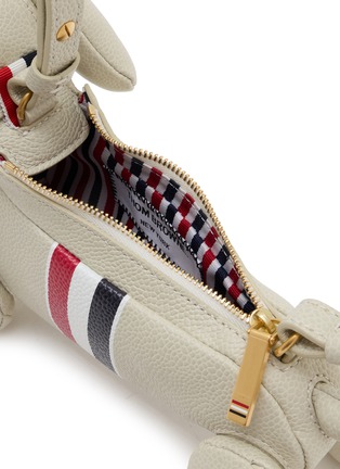 Detail View - Click To Enlarge - THOM BROWNE - Mini Hector Grained Leather Crossbody Bag