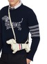Figure View - Click To Enlarge - THOM BROWNE - Mini Hector Grained Leather Crossbody Bag