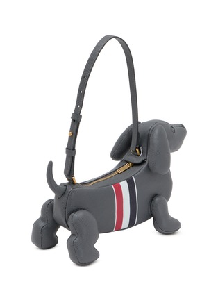 Detail View - Click To Enlarge - THOM BROWNE - Hector Baguette Grained Leather Shoulder Bag