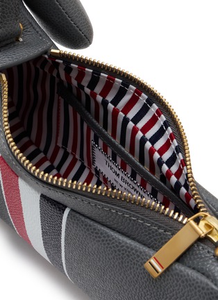 Detail View - Click To Enlarge - THOM BROWNE - Hector Baguette Grained Leather Shoulder Bag