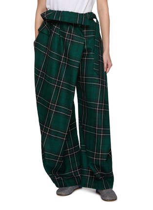 Main View - Click To Enlarge - JW ANDERSON - Plaid Fold Over Pants