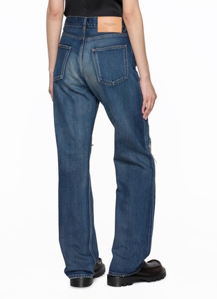 Back View - Click To Enlarge - JW ANDERSON - Distressed Straight Leg Jeans