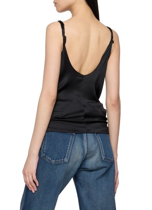 Back View - Click To Enlarge - JW ANDERSON - Knotted Waist Crinkle Silk Cami Top
