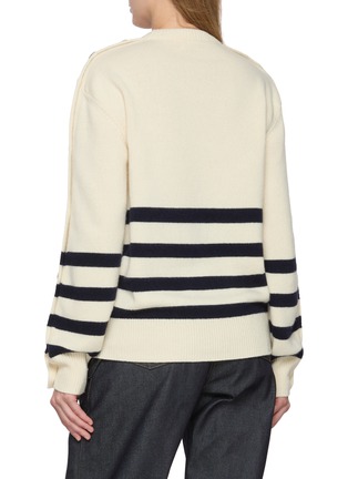 Back View - Click To Enlarge - JW ANDERSON - Buttoned Sleeve Breton Sweater