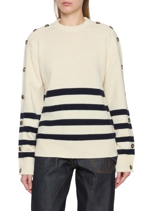 Main View - Click To Enlarge - JW ANDERSON - Buttoned Sleeve Breton Sweater
