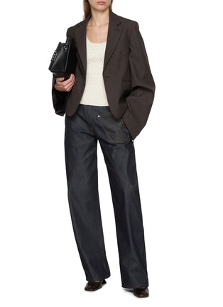 Figure View - Click To Enlarge - JW ANDERSON - Bell Sleeve Single Breasted Blazer