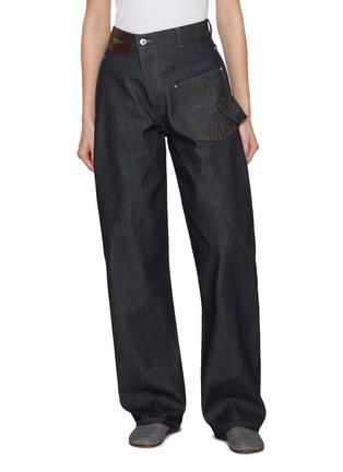 Main View - Click To Enlarge - JW ANDERSON - Twisted Dark Wash Workwear Jeans
