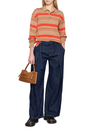 Figure View - Click To Enlarge - JW ANDERSON - Knitted Striped Rugby Polo Shirt
