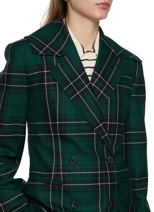  - JW ANDERSON - Cinched Waist Plaid Double Breasted Blazer