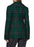 Back View - Click To Enlarge - JW ANDERSON - Cinched Waist Plaid Double Breasted Blazer