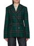 JW ANDERSON Cinched Waist Plaid Double Breasted Blazer