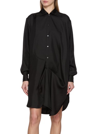 Main View - Click To Enlarge - JW ANDERSON - Tuxedo Drape Shirt Dress