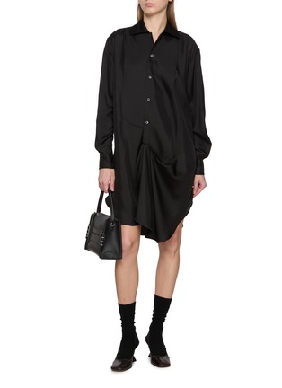 Figure View - Click To Enlarge - JW ANDERSON - Tuxedo Drape Shirt Dress