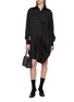Figure View - Click To Enlarge - JW ANDERSON - Tuxedo Drape Shirt Dress
