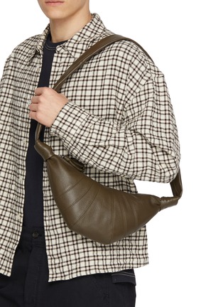 Figure View - Click To Enlarge - LEMAIRE - Small Croissant Grained Leather Bag