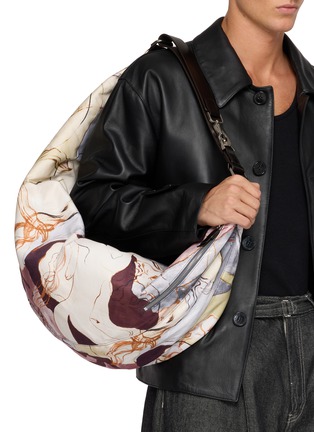 Figure View - Click To Enlarge - LEMAIRE - XL Quiver Clip Printed Canvas Bag