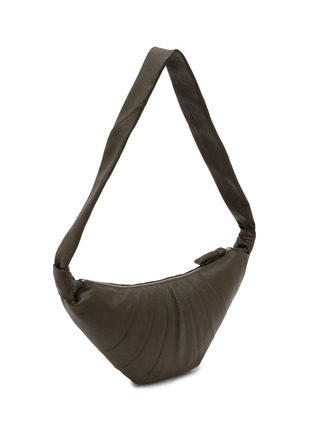 Detail View - Click To Enlarge - LEMAIRE - Medium Croissant Grained Leather Crossbody Bag