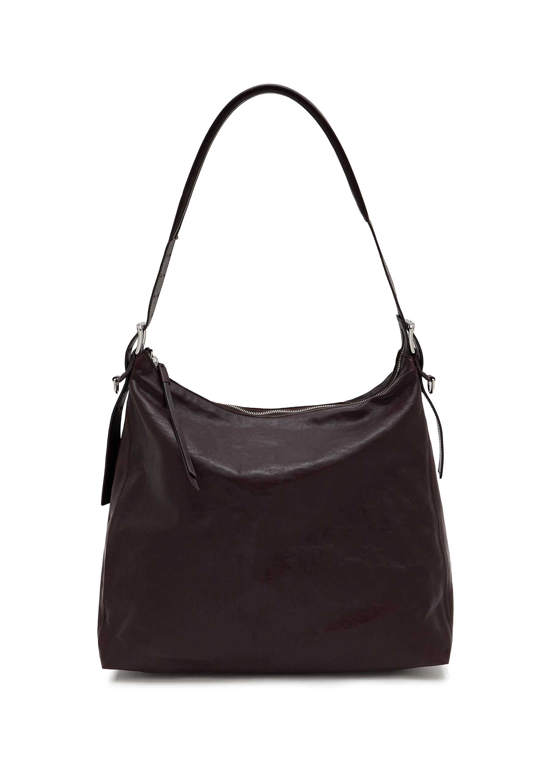 LEMAIRE | Belted Leather Hobo Bag | Men | Lane Crawford