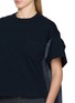  - SACAI - Bicolour Contrast Denim Back T-Shirt