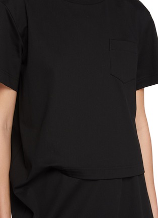  - SACAI - High Low Asymmetrical Cotton T-Shirt