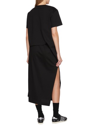 Back View - Click To Enlarge - SACAI - High Low Asymmetrical Cotton T-Shirt