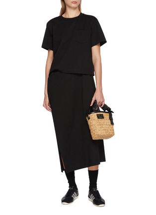 Figure View - Click To Enlarge - SACAI - High Low Asymmetrical Cotton T-Shirt