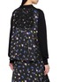 Back View - Click To Enlarge - SACAI - Bifabric Floral Panel Cotton Knit Cardigan