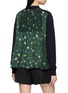Back View - Click To Enlarge - SACAI - Bifabric Floral Panel Cotton Knit Cardigan