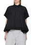 SACAI Flared Asymmetrical Hem Shirt