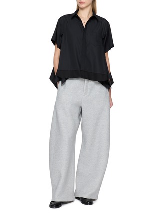 Figure View - Click To Enlarge - SACAI - Flared Asymmetrical Hem Shirt