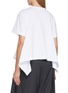 Back View - Click To Enlarge - SACAI - Asymmetrical Hem Denim Jersey Cotton T-Shirt