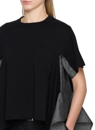  - SACAI - Flared Asymmetrical Hem T-Shirt