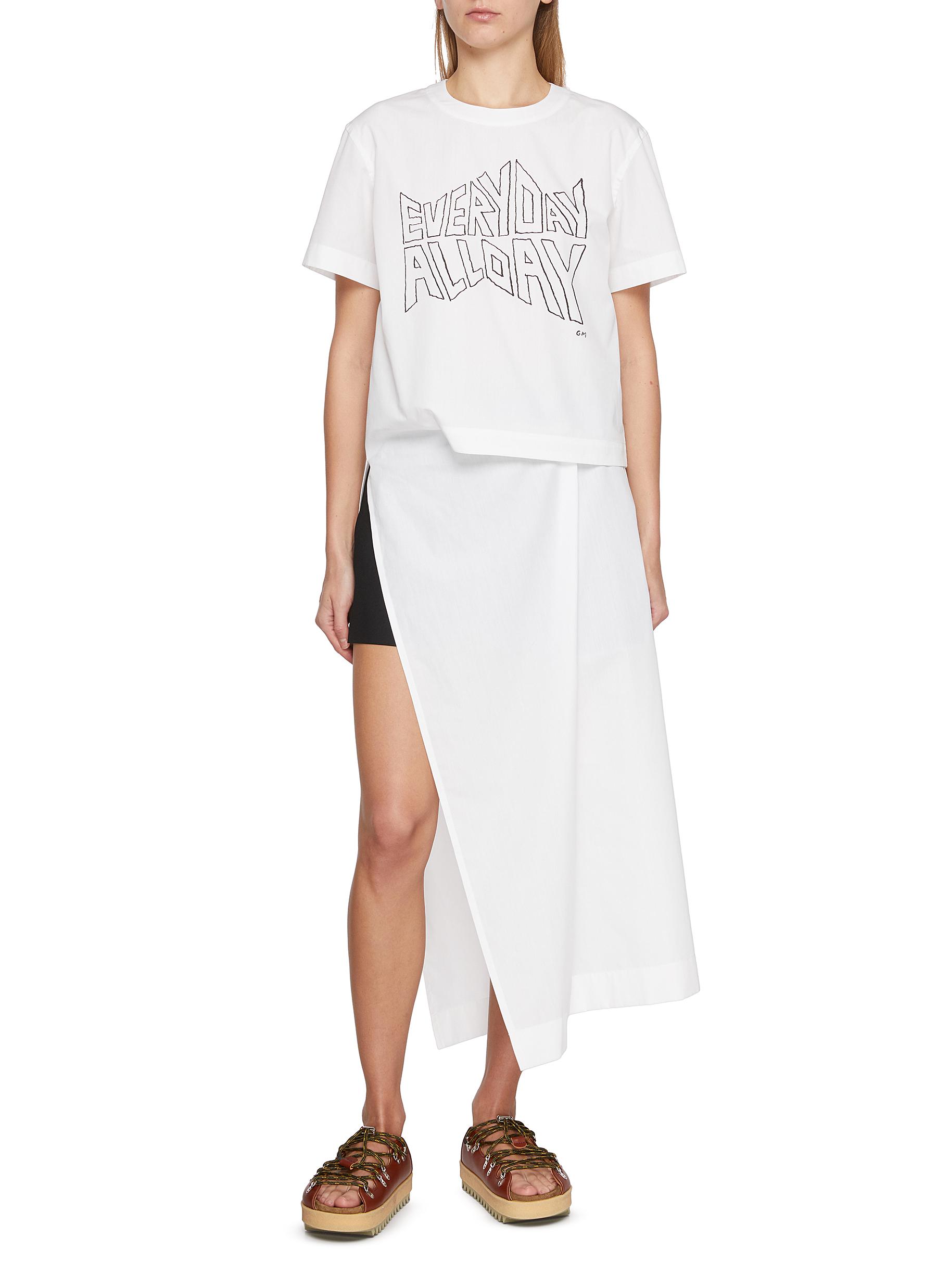 SACAI | Everyday Allday Print Asymmetrical T-Shirt | Women | Lane