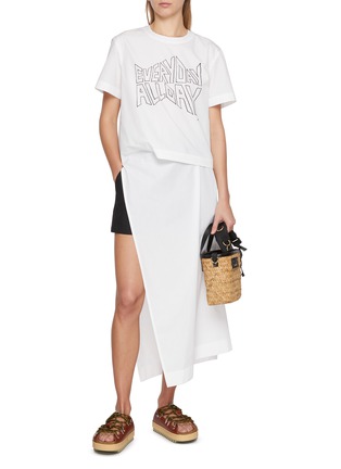Figure View - Click To Enlarge - SACAI - Everyday Allday Print Asymmetrical T-Shirt