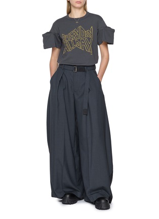 Figure View - Click To Enlarge - SACAI - Everyday Allday Print Drama Sleeve T-Shirt