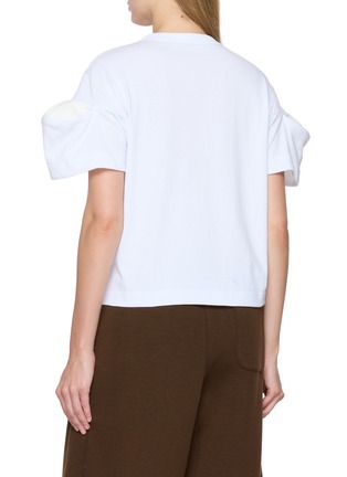 Back View - Click To Enlarge - SACAI - Everyday Allday Print Drama Sleeve Cotton T-Shirt