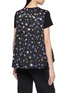 Back View - Click To Enlarge - SACAI - Bifabric Floral Panel Cotton T-Shirt