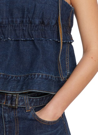  - SACAI - Belted Barrel Dark Wash Jeans