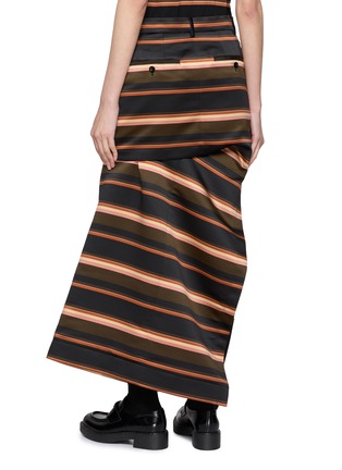 Back View - Click To Enlarge - SACAI - Asymmetrical Multicolour Stripe Column Skirt