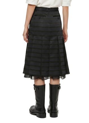 Back View - Click To Enlarge - SACAI - Horizontal Stripe Midi Skirt