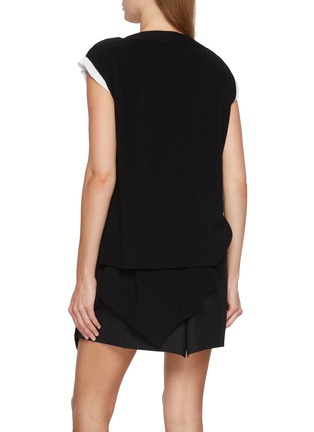 Back View - Click To Enlarge - SACAI - Romper Like Bicolour Dress