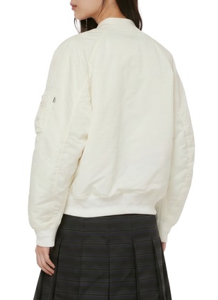 Back View - Click To Enlarge - SACAI - Raglan Sleeve V-Neck Jacket