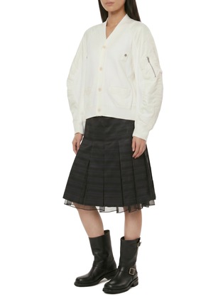 Figure View - Click To Enlarge - SACAI - Raglan Sleeve V-Neck Jacket